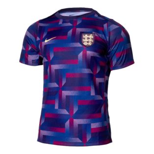 2024-2025 England Academy Pro Pre-Match Shirt (Purple Ink)