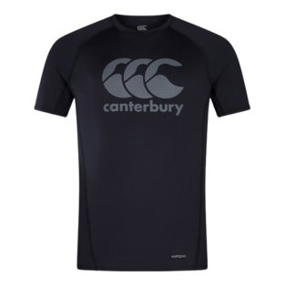 Canterbury Mens Large Logo Superlight Tee (Black)