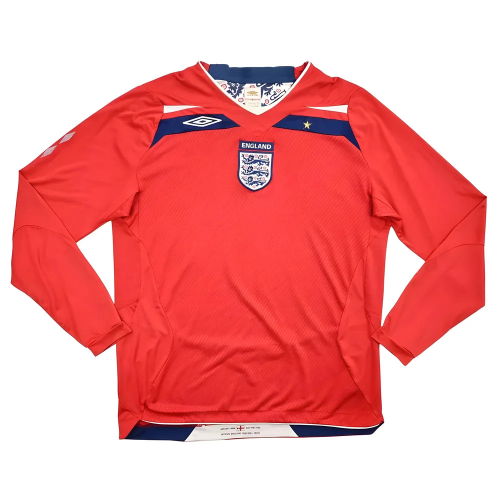 England 2008-10 Long Sleeve Away Shirt (XXL) (Excellent)