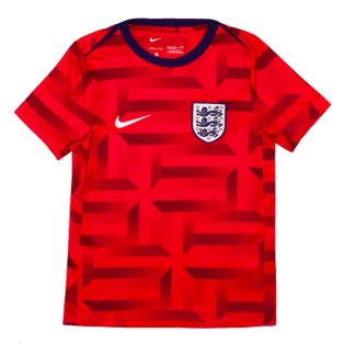 2024-2025 England Academy Pro Pre-Match Top (Siren Red) - Kids