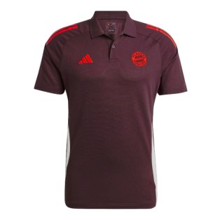 2024-2025 Bayern Munich Polo Shirt (Shadow Maroon)