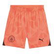 2024-2025 Man City Home Goalkeeper Shorts (Neon Sun) - Kids