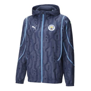 2024-2025 Man City Prematch Woven Jacket (Inky Blue)