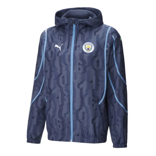 2024-2025 Man City Prematch Woven Jacket (Inky Blue)