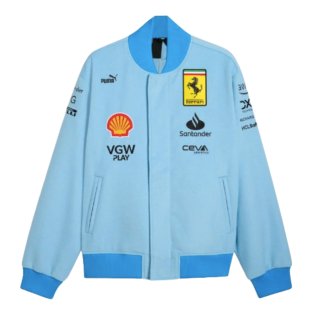 2024 Ferrari Miami GP Team Varsity Jacket (Indigo)