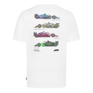 2024 Formula 1 F1 FW Car Graphic T-Shirt (White)