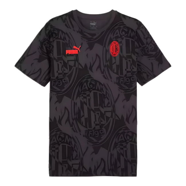 2024-2025 AC Milan ftblCulture Tee AOP (Black)