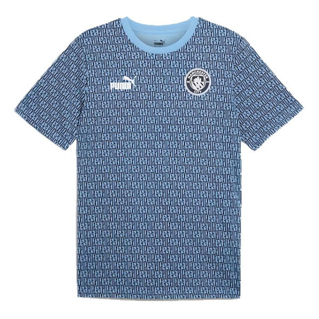 2024-2025 Man City ftblCulture Tee AOP (Navy)