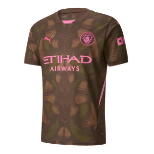 2024-2025 Man City Third Goalkeeper Shirt (Espresso Brown) Kids