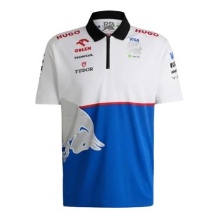2024 Racing Bulls Visa Cash App Polo Shirt (White)