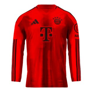 2024-2025 Bayern Munich Long Sleeve Home Shirt (Kids)
