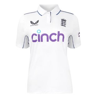 2024 England Cricket Test Replica S/S T-Shirt (Ladies)