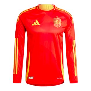 2024-2025 Spain Authentic Long Sleeve Home Shirt