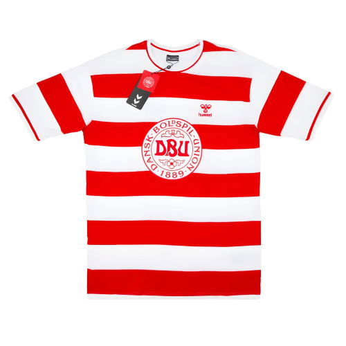 2024-2025 Denmark Fan Striped Tee (Red)