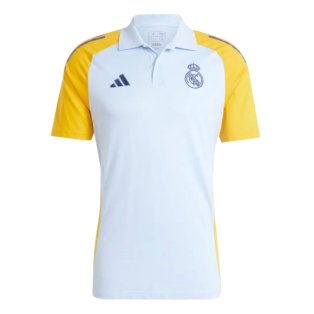 2024-2025 Real Madrid Polo Shirt (Glow Blue)