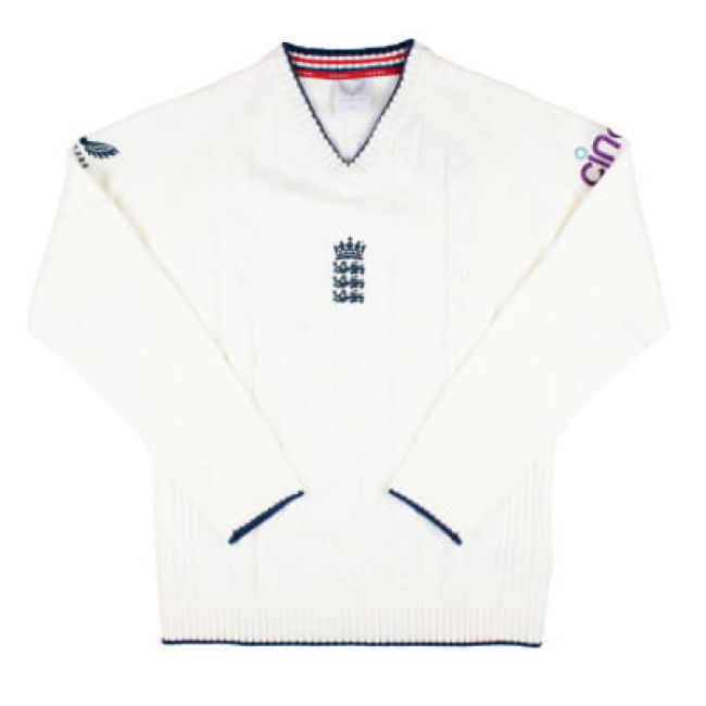 2024-2025 England Test Cricket Knitted Sweatshirt (White)