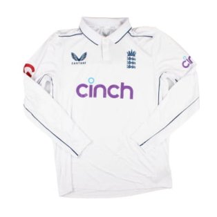 2024-2025 England Test Cricket Pro LS Shirt (White)