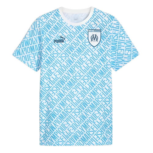 2024-2025 Marseille ftblCulture Tee AOP (Blue)