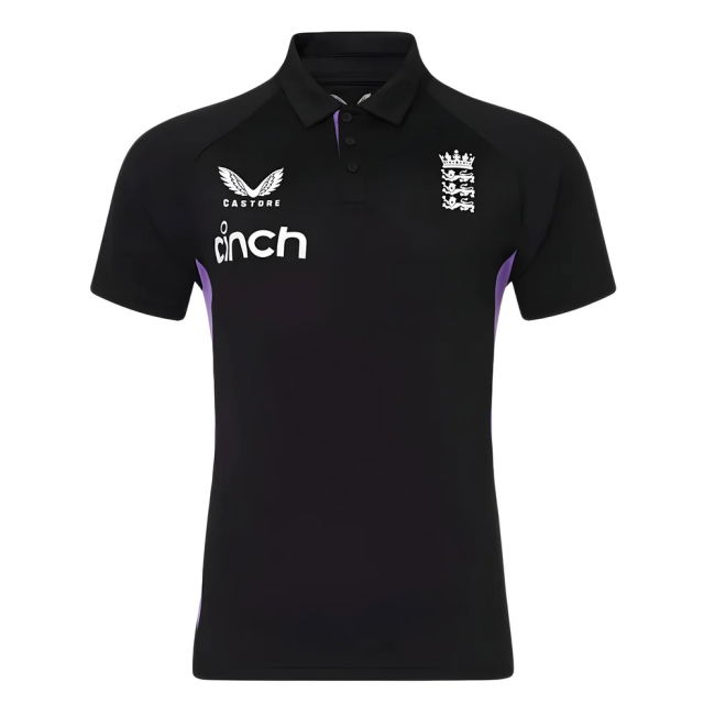 2024-2025 England Cricket Mens Presentation Polo (Caviar)