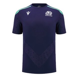 2024-2025 Scotland Rugby Training Poly Shirt (Navy) - Kids