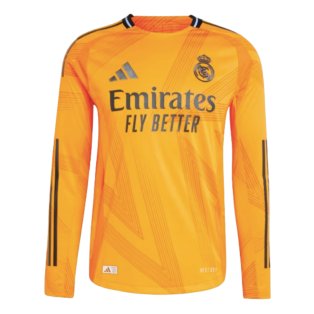 2024-2025 Real Madrid Authentic Long Sleeve Away Shirt
