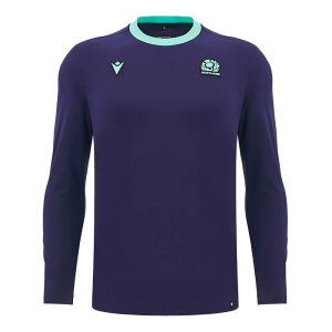2024-2025 Scotland Rugby Travel LS Cotton Tee (Navy)