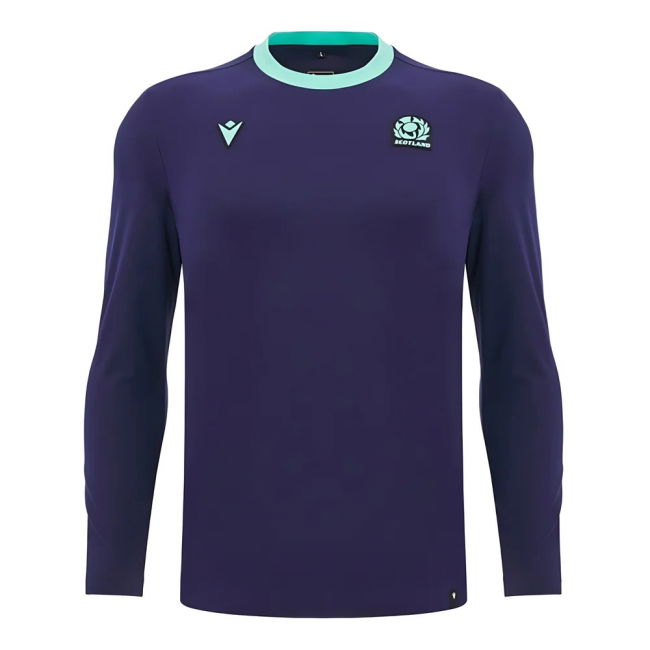 2024-2025 Scotland Rugby Travel LS Cotton Tee (Navy)