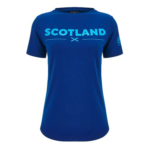2024-2025 Scotland Rugby Leisure Cotton T-Shirt (Navy) - Womens