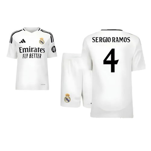 2024-2025 Real Madrid Home Youth Kit (Sergio Ramos 4)