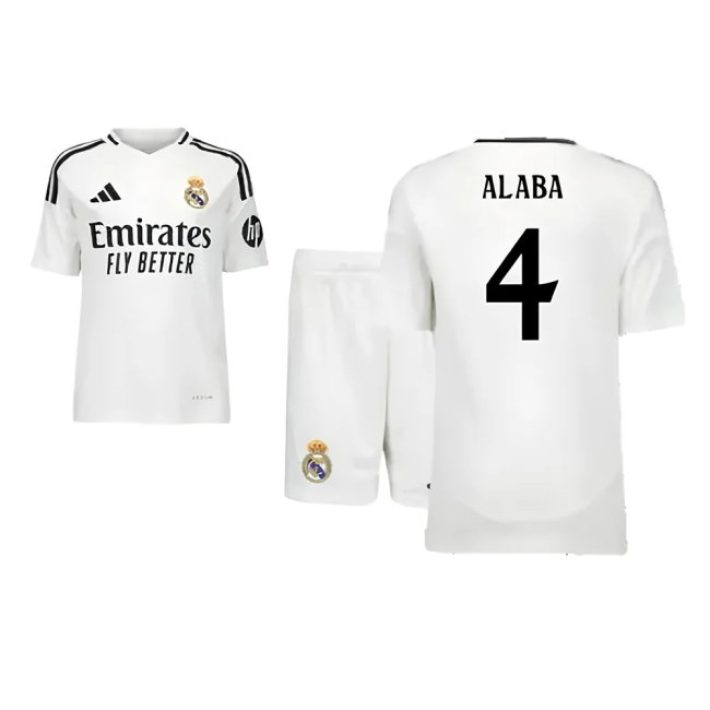 2024-2025 Real Madrid Home Youth Kit (Alaba 4)