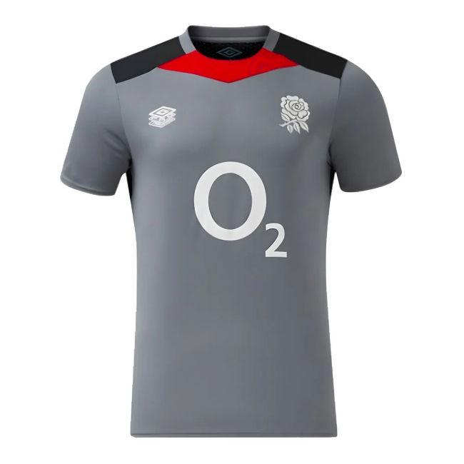 2024-2025 England Rugby Gym Tee (Grey) - Kids