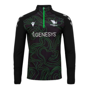 2024-2025 Connacht Rugby Warm Up Quarter Zip Top (Black)