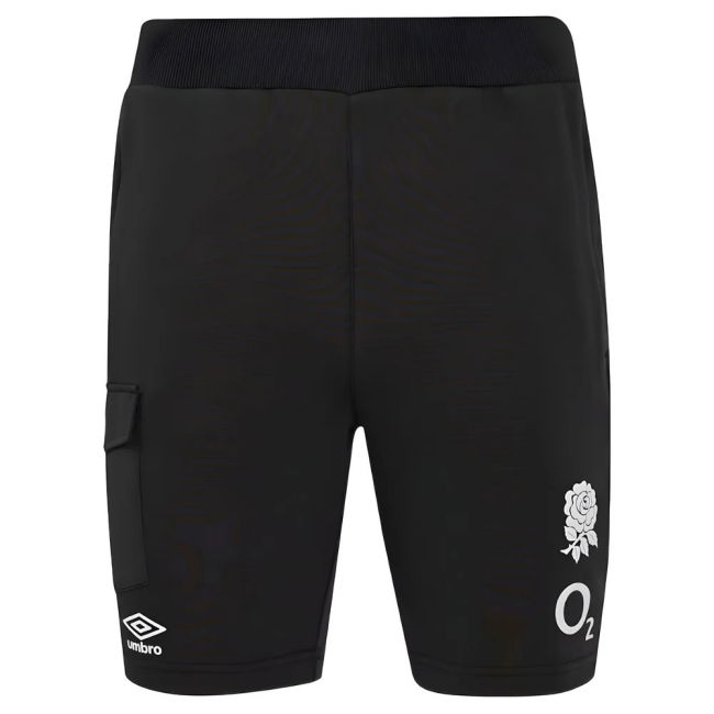 2024-2025 England Rugby Knit Shorts (Black)