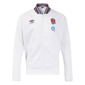 2024-2025 England Rugby Anthem Jacket O2 (White) - Kids