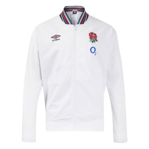 2024-2025 England Rugby Anthem Jacket O2 (White) - Kids