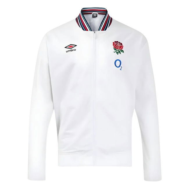 2024-2025 England Rugby Anthem Jacket O2 (White) - Kids