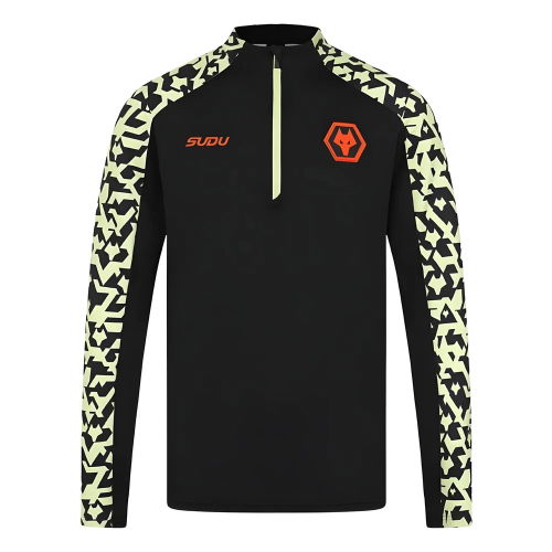2024-2025 Wolves Pre Match 1/4 Zip Training Top (Black)