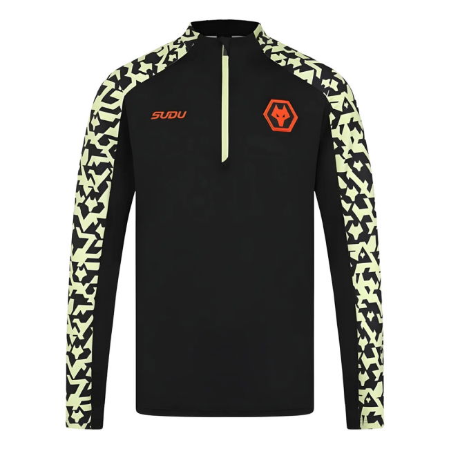 2024-2025 Wolves Pre Match 1/4 Zip Training Top (Black)