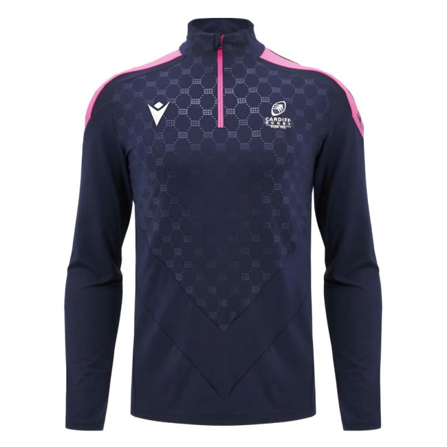 2024-2025 Cardiff Blues Rugby Heavy 1/4 Zip Top (Navy)