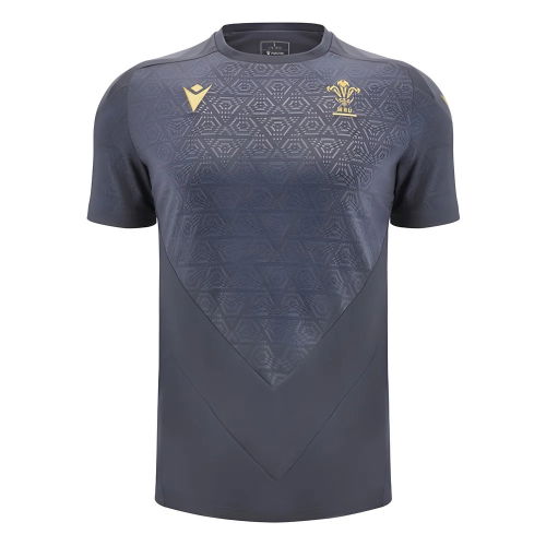 2024-2025 Wales Rugby Training Poly Shirt (Anthracite)