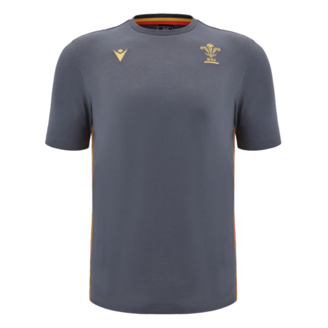 2024-2025 Wales Rugby Travel Cotton T-Shirt (Anthracite) - Kids