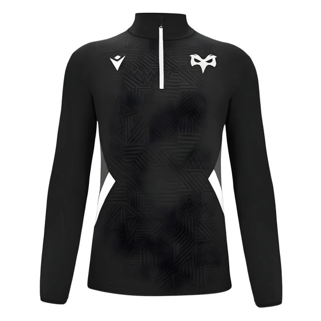 2024-2025 Ospreys Rugby Training 1/4 Zip Top (Black)