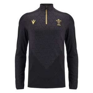 2024-2025 Wales WRU Rugby Anthem Jacket (Black) - Kids