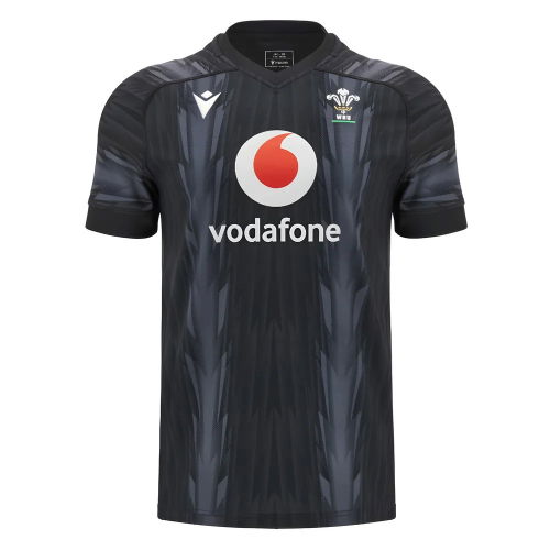 2024-2025 Wales WRU Rugby Training Jersey (Black) - Kids