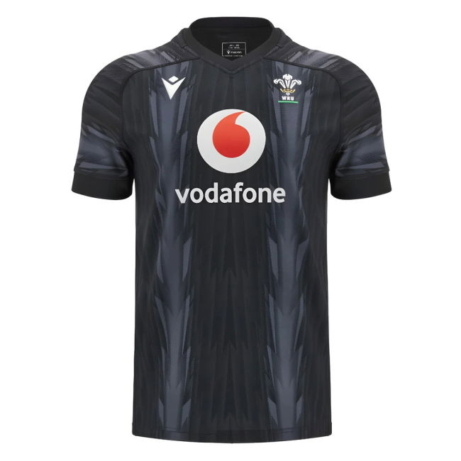 2024-2025 Wales WRU Rugby Training Jersey (Black) - Kids