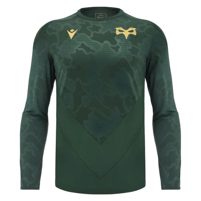 2024-2025 Ospreys Rugby LS Poly Training Shirt (Green)