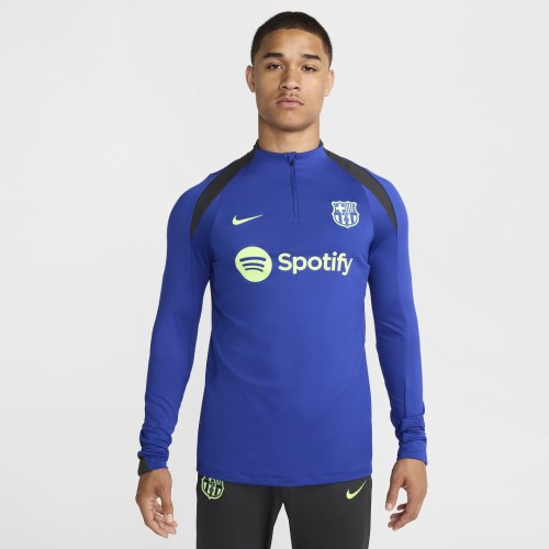 2024-2025 Barcelona Third Dri-FIT Drill Top (Blue/Lime)