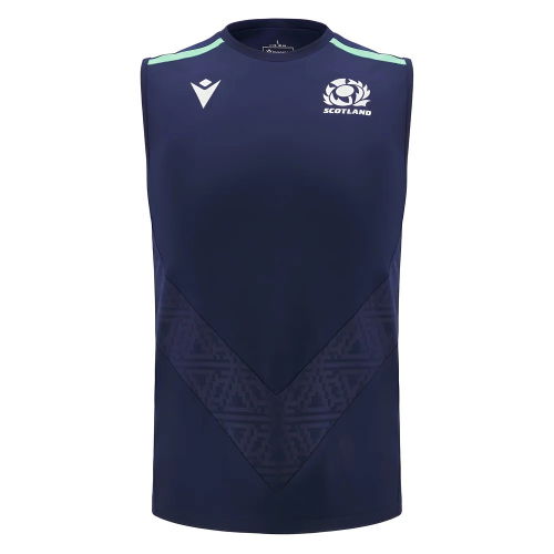 2024-2025 Scotland Rugby Training Sleeveless Shirt (Navy)