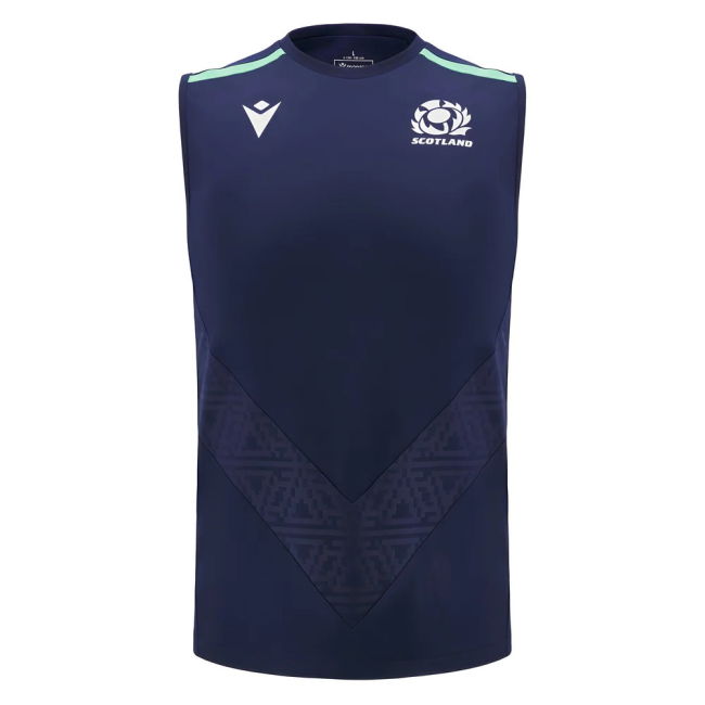 2024-2025 Scotland Rugby Training Sleeveless Shirt (Navy)