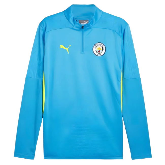 2024-2025 Man City Training 1/4 Zip Top (Magic Blue)